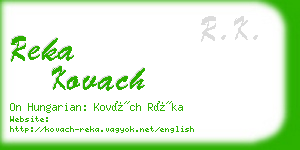 reka kovach business card